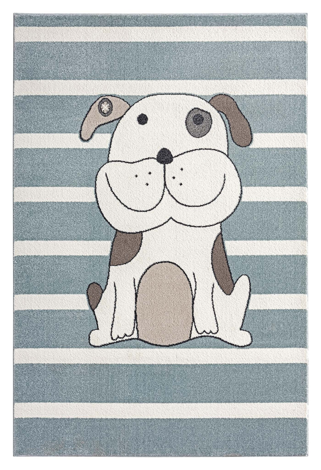 Kids Zoo Funny Animals Blue Rug