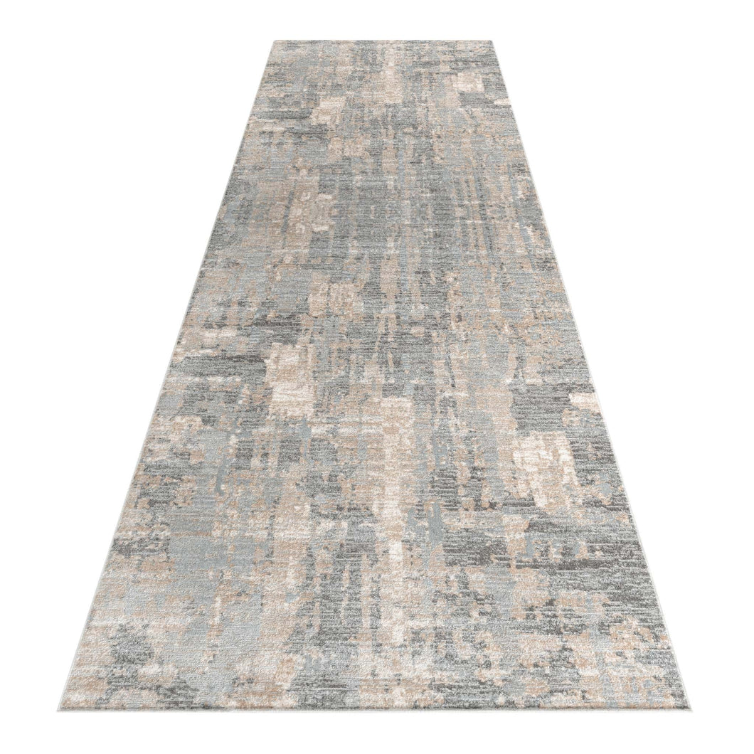 Modern Easy Shaggy Light Grey Runner