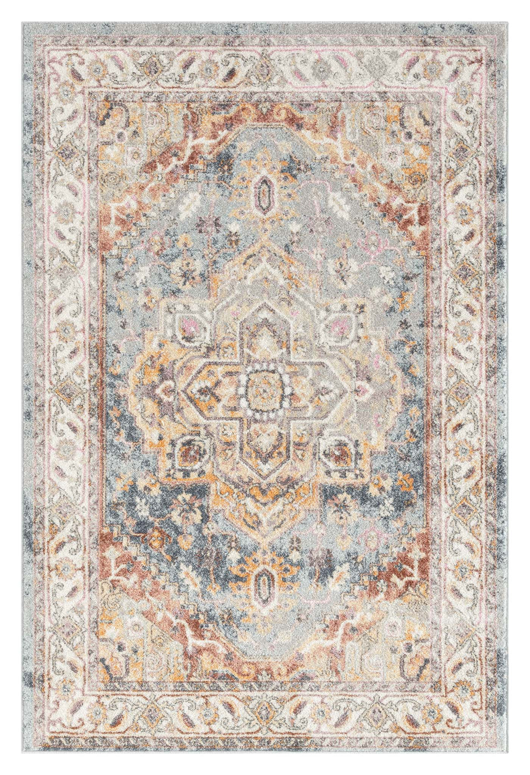 Vintage Transitional Wonders Light Blue Rug