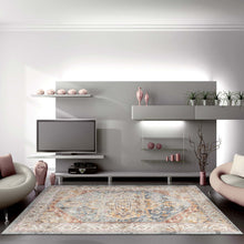 Load image into Gallery viewer, Vintage Transitional Wonders Light Blue Rug

