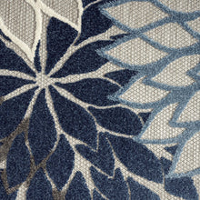 Load image into Gallery viewer, Bohemian Outdoor/Indoor Floral Blue Rug
