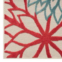 Load image into Gallery viewer, Bohemian Outdoor/Indoor Floral Red Rug
