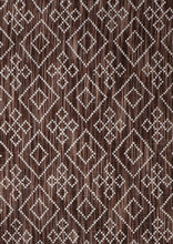 Load image into Gallery viewer, Geometric Textured Hand-Woven Wool Chocolate Rug
