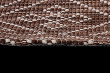 Load image into Gallery viewer, Geometric Textured Hand-Woven Wool Chocolate Rug
