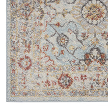 Load image into Gallery viewer, Traditional Diamond Light Blue Rug
