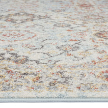 Load image into Gallery viewer, Traditional Diamond Light Blue Rug

