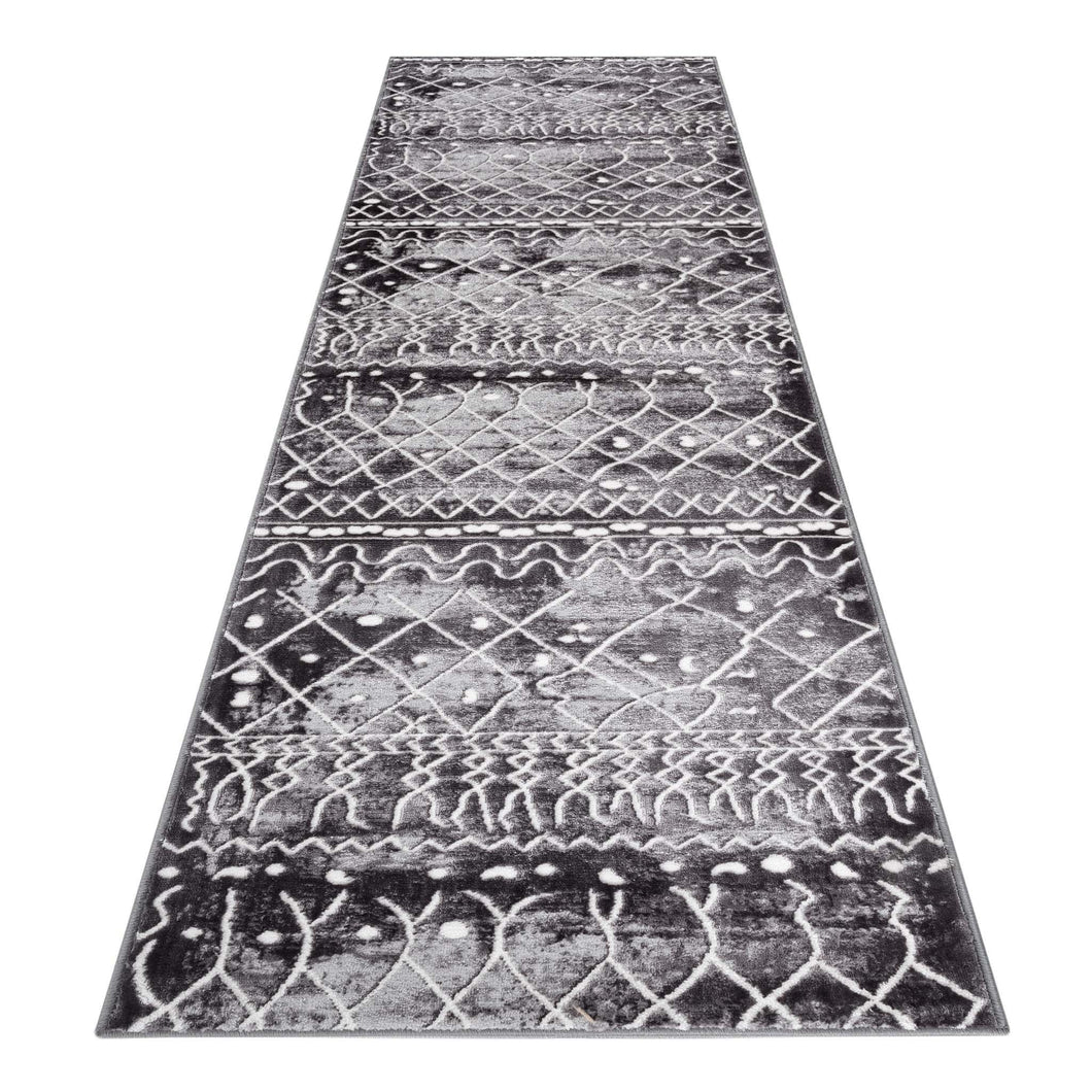 Contemporary Moroccan  Grey Runner