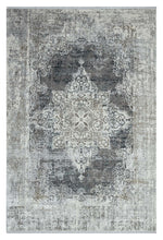 Load image into Gallery viewer, Vintage Victorian Faded Luxe Grey Rug
