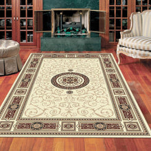 Load image into Gallery viewer, Brown Boarder Lover Cream Rug
