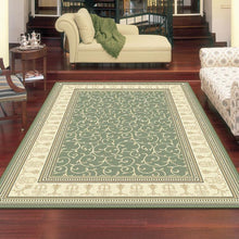 Load image into Gallery viewer, Elegant Boarder Traditional Lover Green Rug
