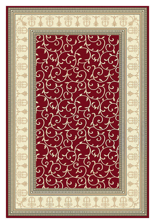 Elegant Boarder Traditional Lover Red Rug