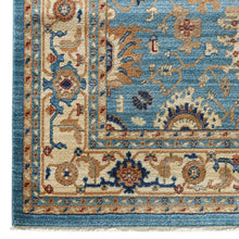 Load image into Gallery viewer, Persian Oriental Farmhouse Blue Cream Rug
