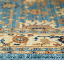 Load image into Gallery viewer, Persian Oriental Farmhouse Blue Cream Runner
