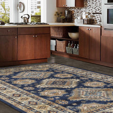 Load image into Gallery viewer, Persian Oriental Farmhouse Navy Rug
