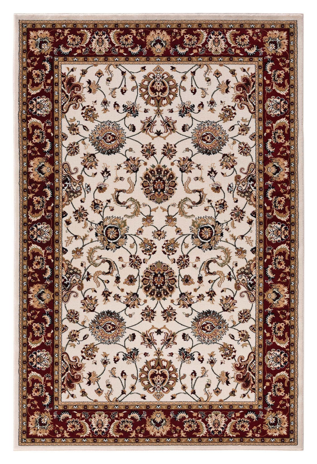 Golden Boarder Traditional Design Cream Rug