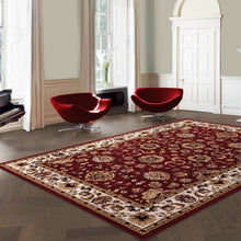 Load image into Gallery viewer, Golden Boarder Oriental Design Red Rug
