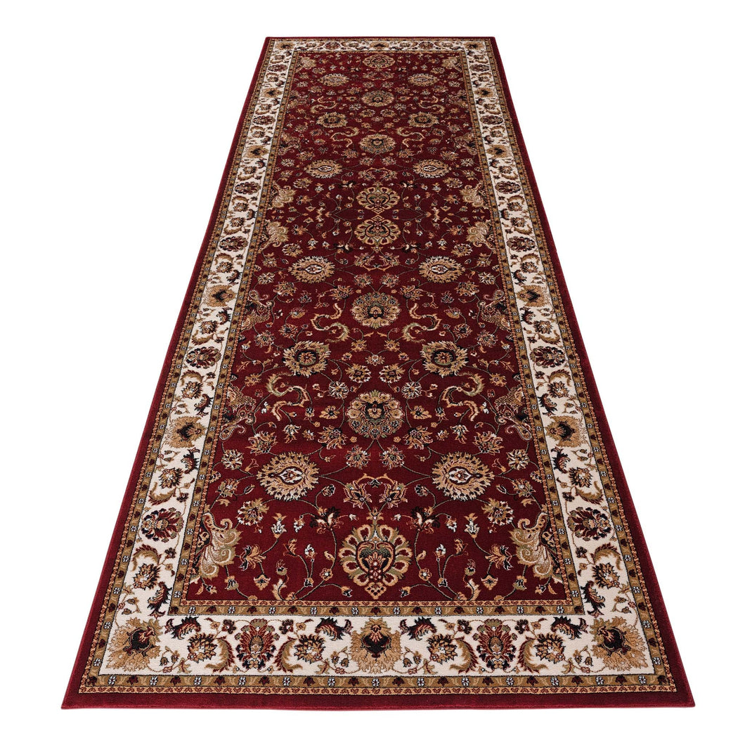 Golden Boarder Traditional Design Red Runner