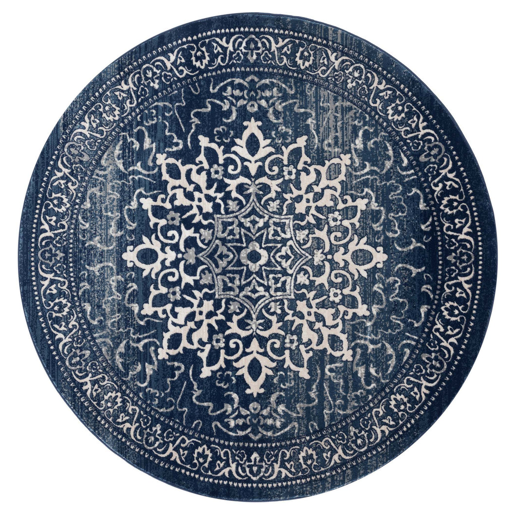 Traditional Faded Stone Navy Round