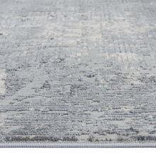 Load image into Gallery viewer, Stylish Transitional Trilled Striped Grey Rug

