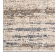 Load image into Gallery viewer, Stylish Transitional Striped Reverse Light Grey Rug
