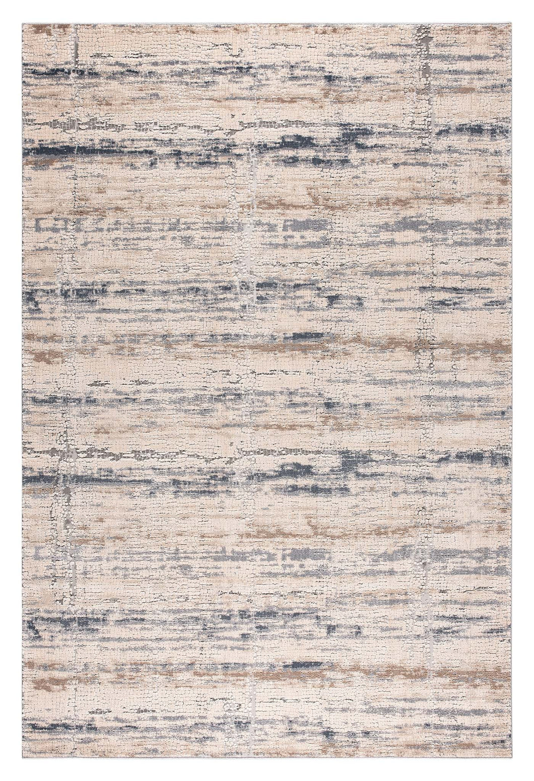 Stylish Transitional Striped Reverse Light Grey Rug