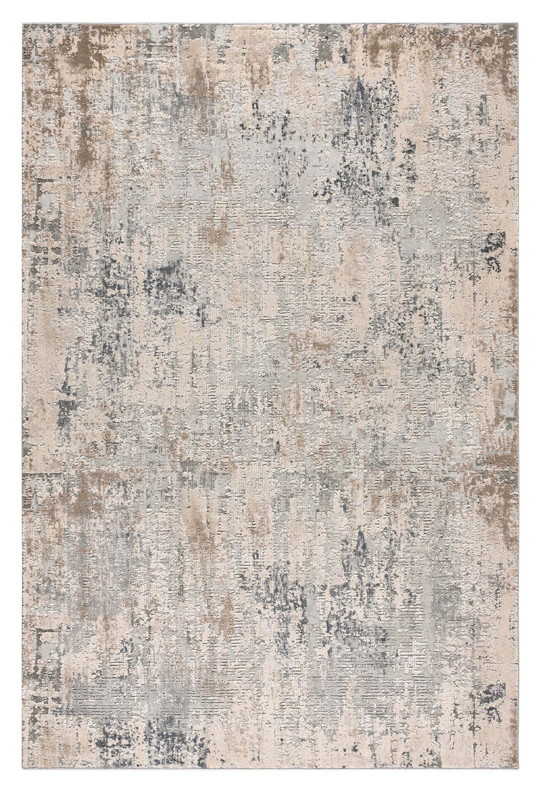Stylish Faded Striped Reverse Light Grey Rug