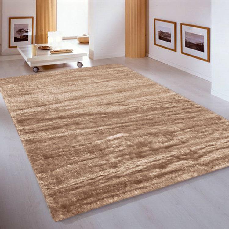 Casuals Plain Design Shaggy Cappuccino Rug