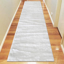 Load image into Gallery viewer, Casuals Plain Design Shaggy White Runner
