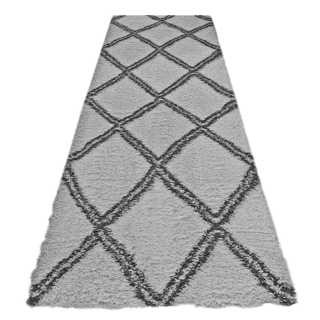 Moroccan Plushy Grey Runner