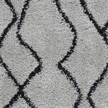 Load image into Gallery viewer, Moroccan Plushy Diamond Grey Runner
