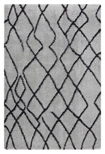 Load image into Gallery viewer, Moroccan Plushy Diamond Grey Rug
