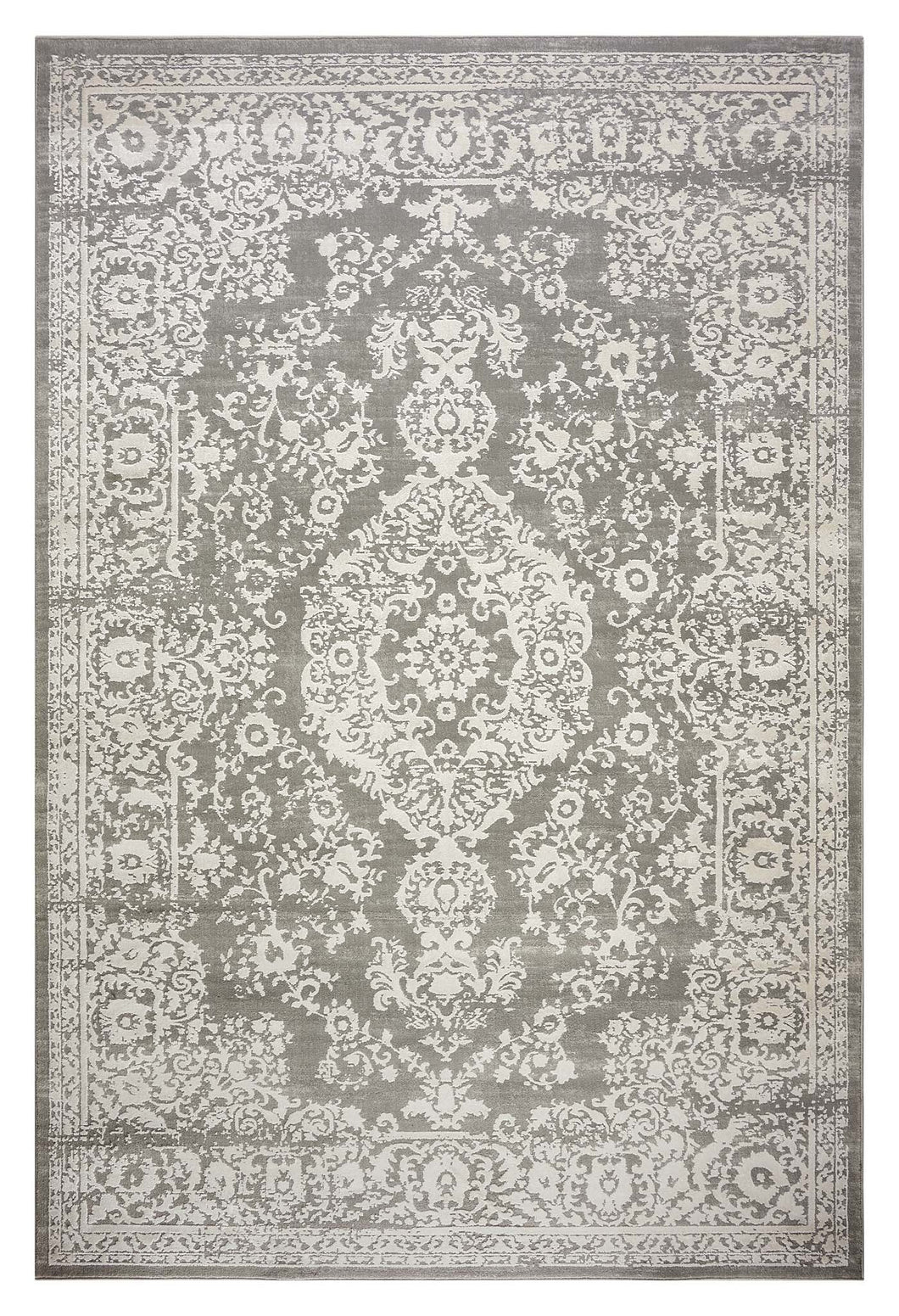 Victorian Classic Pattern Grey Rug