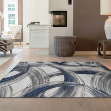 Load image into Gallery viewer, Moon Ring Shape Grey Rug
