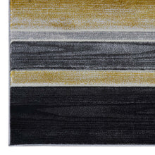 Load image into Gallery viewer, Abstract Striped Gold Rug

