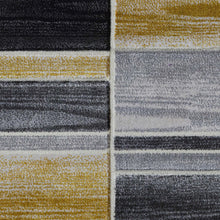 Load image into Gallery viewer, Abstract Striped Gold Rug
