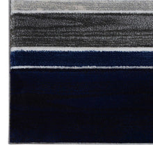 Load image into Gallery viewer, Abstract Striped Grey Rug
