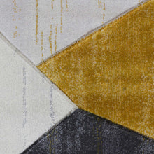 Load image into Gallery viewer, Geometric Design Triangular Gold Rug
