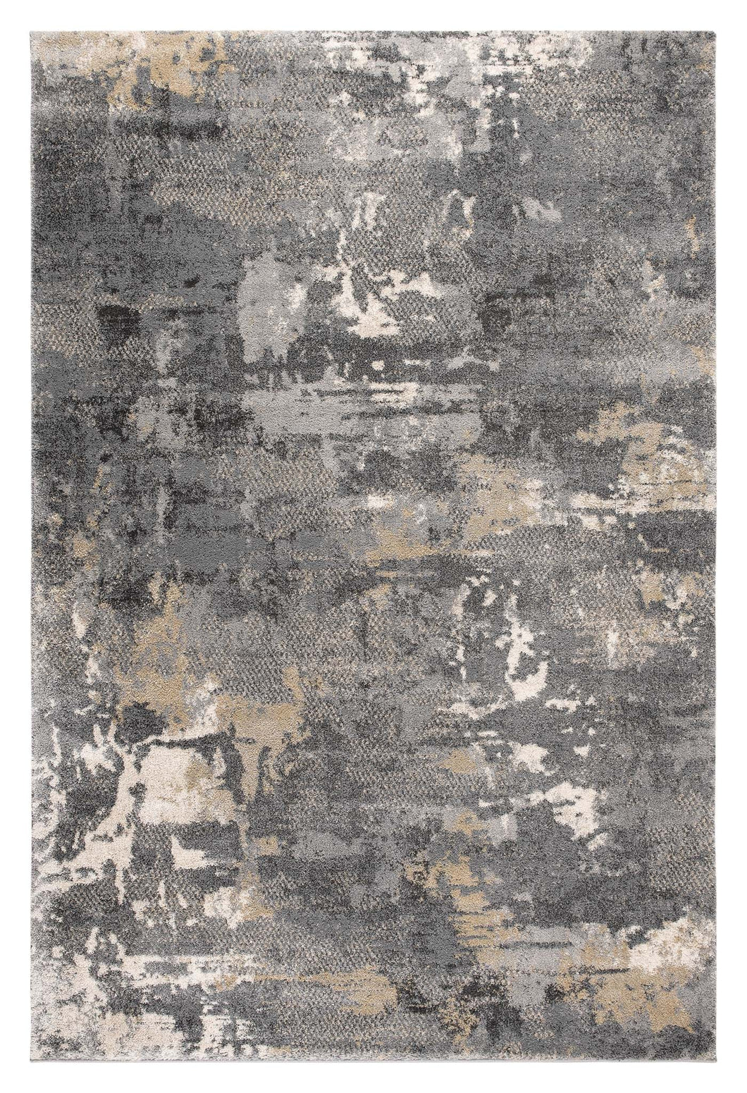 Graffiti Style Grey Rug