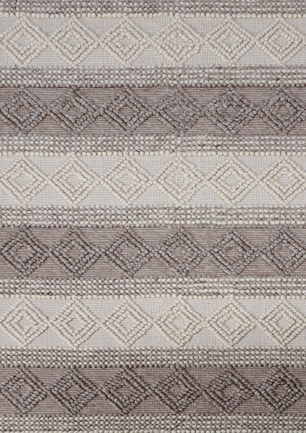 Tribal Knit Hand-Woven Wool Beige Rug