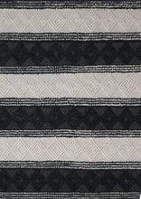 Load image into Gallery viewer, Tribal Knit Hand-Woven Wool Black Rug
