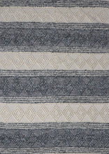 Load image into Gallery viewer, Tribal Knit Hand-Woven Wool Grey Rug
