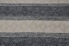 Load image into Gallery viewer, Tribal Knit Hand-Woven Wool Grey Rug
