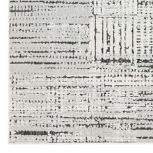 Load image into Gallery viewer, Outdoor Solid Striped Light Grey Rug
