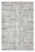 Load image into Gallery viewer, Outdoor Solid Striped Light Grey Rug
