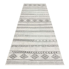 Load image into Gallery viewer, Outdoor Moroccan Striped Light Grey Runner
