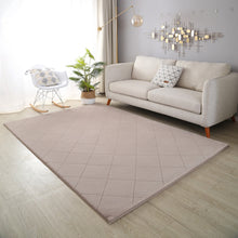 Load image into Gallery viewer, Plushy Diamond Pattern Shag Beige Rug
