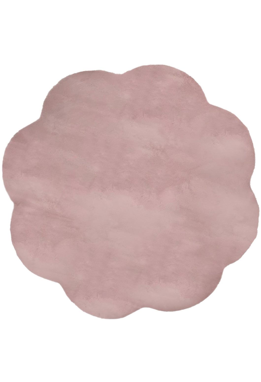 Plushy Flower Shape Shag Pink Rug